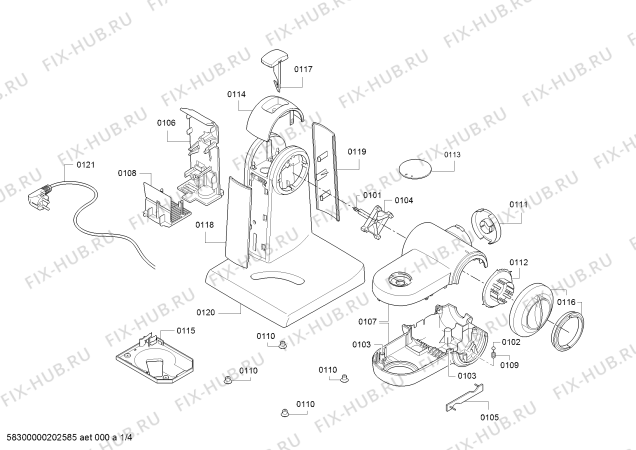 Схема №1 MUM48R1 с изображением Панель для кухонного комбайна Bosch 00640837