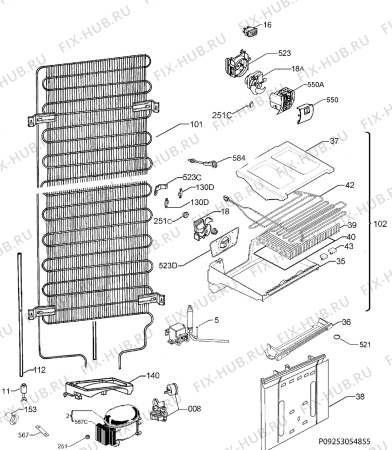 Схема №1 S83400CTM0 с изображением Блок управления для холодильника Aeg 973925033734030