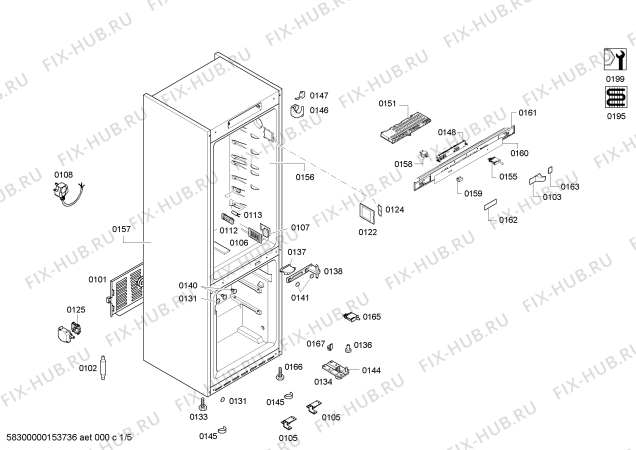 Схема №1 KGN57S70NE с изображением Дверь для холодильника Bosch 00710224