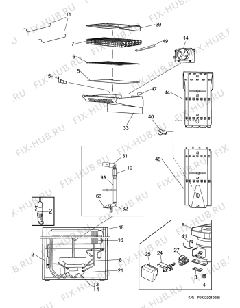 Взрыв-схема холодильника Electrolux EUF28203W - Схема узла C10 Cold, users manual