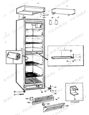 Взрыв-схема холодильника Unknown FG3530 - Схема узла C10 Cabinet