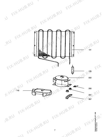 Взрыв-схема холодильника Aeg ARC1142-5 E - Схема узла Freezer cooling system