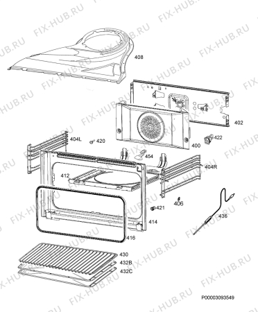 Взрыв-схема плиты (духовки) Ikea KULINARISK 30300912 - Схема узла Oven