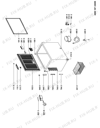 Схема №1 WH1700 A+ с изображением Дверка для холодильной камеры Whirlpool 481010672601