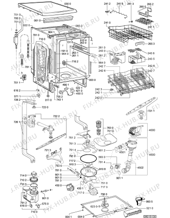 Взрыв-схема посудомоечной машины Bauknecht GSF 2990 - Схема узла