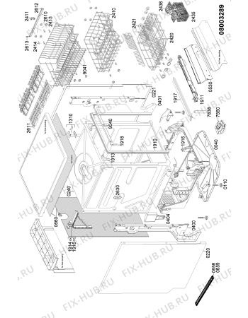 Схема №3 ADG 637 WH с изображением Обшивка для посудомоечной машины Whirlpool 481290500200