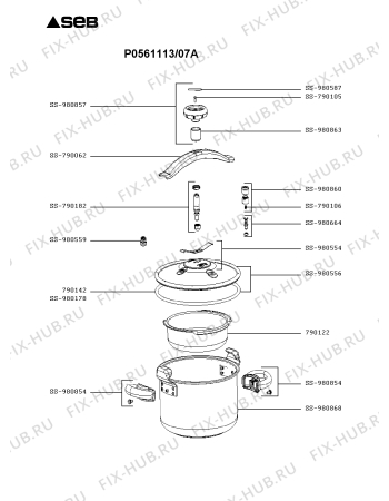 Схема №1 P0561113/07A с изображением Кастрюля для духовки Seb SS-980860