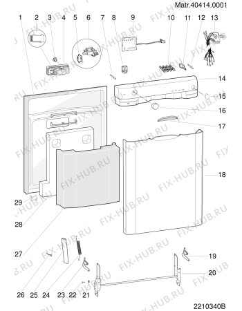Схема №1 L6049FR (F037546) с изображением Сенсорная панель для посудомоечной машины Indesit C00119825
