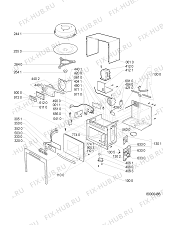 Схема №1 548.1.02 с изображением Рукоятка для микроволновки Whirlpool 481241619747