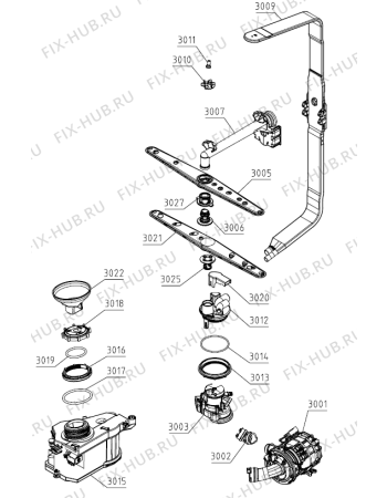 Взрыв-схема посудомоечной машины Gorenje GDV670XXL (731521, DW30.2) - Схема узла 03