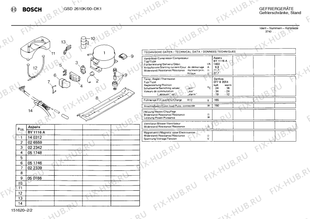 Взрыв-схема холодильника Bosch GSD2610K GSD2610 - Схема узла 02