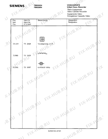 Схема №18 FM639Q4 с изображением Инструкция по эксплуатации для видеотехники Siemens 00530629