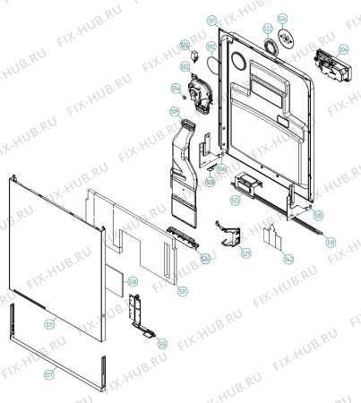 Взрыв-схема посудомоечной машины Gorenje VA6611TTUU-A02 NL   -VA6611TTUU-A02 (900001415, DW70.4) - Схема узла 05