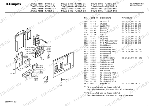 Взрыв-схема плиты (духовки) Stiebel 47/0370 ZKW40-300S - Схема узла 02