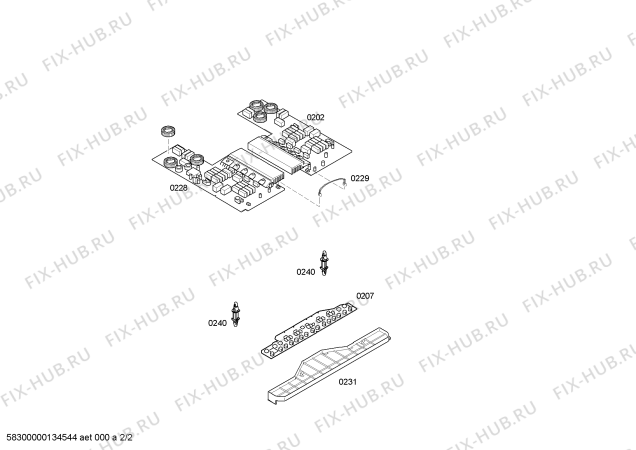 Взрыв-схема плиты (духовки) Siemens EH675TE11E SE.4I.60.BAS.X.X.TOP - Схема узла 02