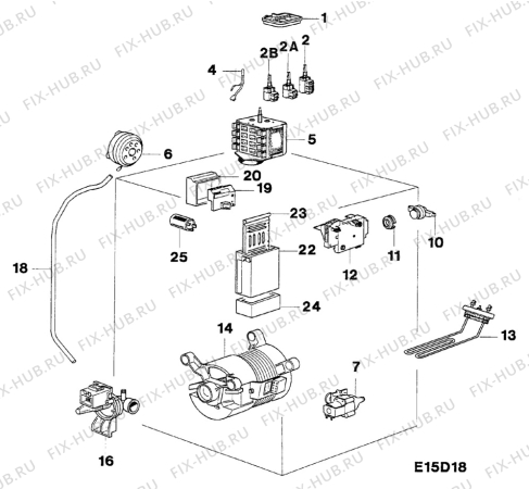 Взрыв-схема стиральной машины Electrolux WH2331 - Схема узла Electrical equipment