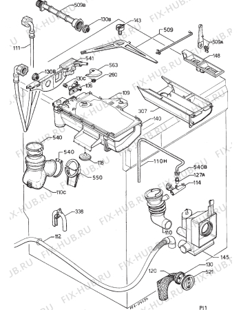 Взрыв-схема стиральной машины Zanussi WDJ1500 - Схема узла Hydraulic System 272