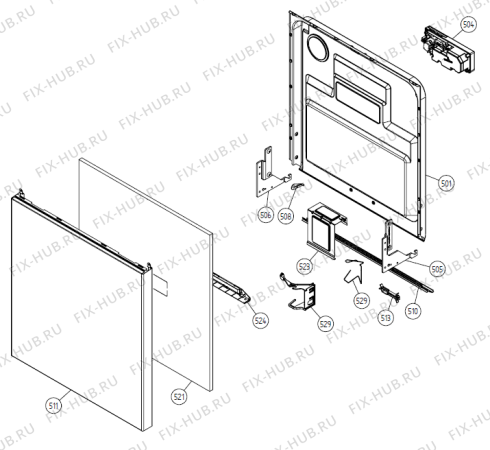 Взрыв-схема посудомоечной машины Gorenje D605 NO   -vit (176975, DW20.1) - Схема узла 05