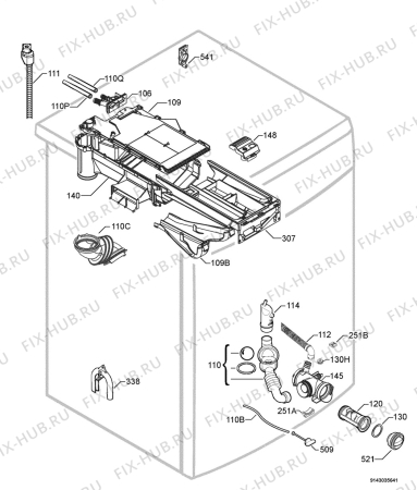 Взрыв-схема стиральной машины Aeg Electrolux L52820 - Схема узла Hydraulic System 272