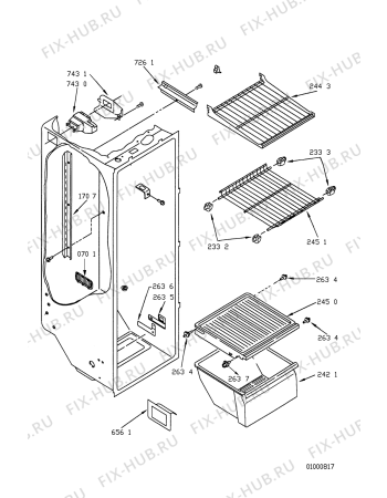 Схема №3 ARG 478/G с изображением Втулка двери для холодильной камеры Whirlpool 481901118134