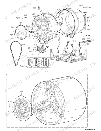Схема №1 WA 6960 li с изображением Рукоятка для стиральной машины Whirlpool 480111103235