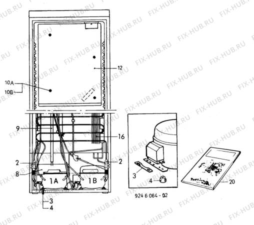 Взрыв-схема холодильника Electrolux AR3912W - Схема узла C10 Cold, users manual