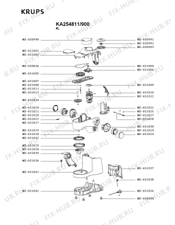 Схема №1 QB309838/900 с изображением Шестерня (муфта) для кухонного измельчителя Krups MS-651014