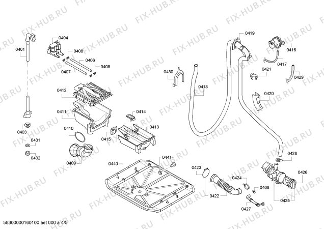 Взрыв-схема стиральной машины Bosch WAQ28492SN Avantixx 7 VarioPerfect - Схема узла 04