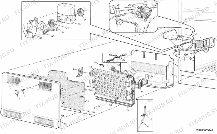 Взрыв-схема холодильника Electrolux ENB5298XREEN - Схема узла Section 3