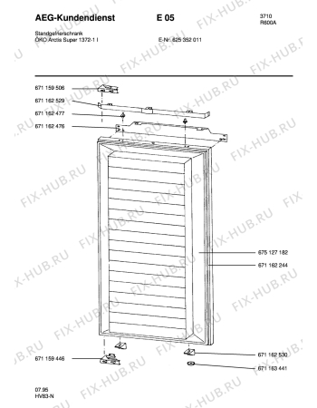 Схема №1 ARC1372-1 I с изображением Фиксатор для холодильника Aeg 8996711634411