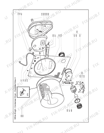 Схема №2 0312_76A_15340-77AS с изображением Обшивка для сушилки Whirlpool 480112101135