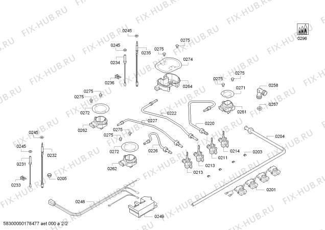 Схема №1 EP616HB91Y 3G+1W SE T60F 2011 с изображением Горелка для плиты (духовки) Bosch 00623340