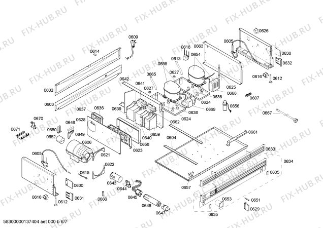 Схема №1 B36IT71SN с изображением Крышка для холодильной камеры Bosch 00614223