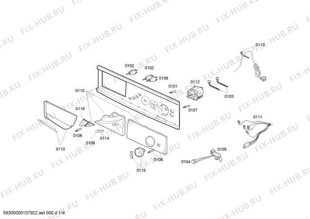 Схема №2 LSI106N10L с изображением Панель управления для стиральной машины Bosch 00437519