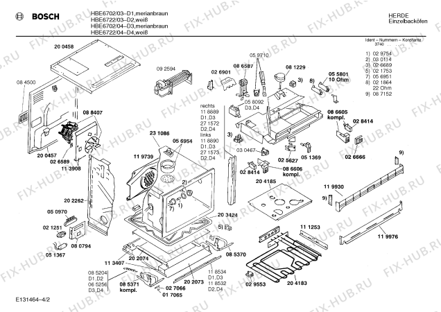 Схема №1 HBE6701 с изображением Переключатель для электропечи Bosch 00031174