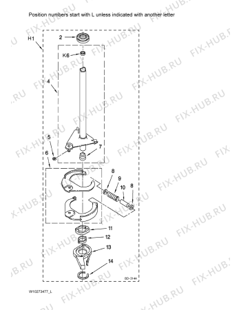 Схема №3 YMET3800TW2 с изображением Шайба для стиралки Whirlpool 481952928191