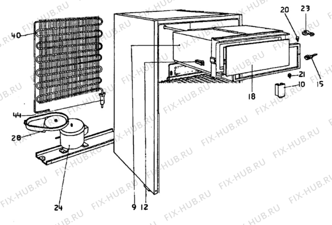 Взрыв-схема холодильника Atlas SKB7-240B - Схема узла C10 Cold, users manual