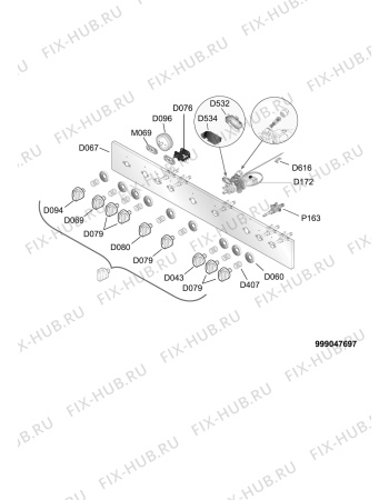 Схема №4 AGG 913 S/1 с изображением Кнопка для электропечи Whirlpool 482000018650