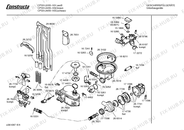 Схема №3 CP330S2 с изображением Переключатель для посудомойки Bosch 00183697