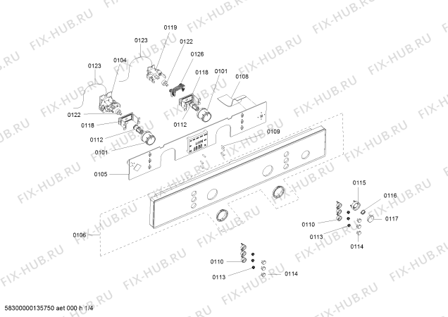 Схема №2 HBC84E623 с изображением Модуль управления для духового шкафа Bosch 00685478