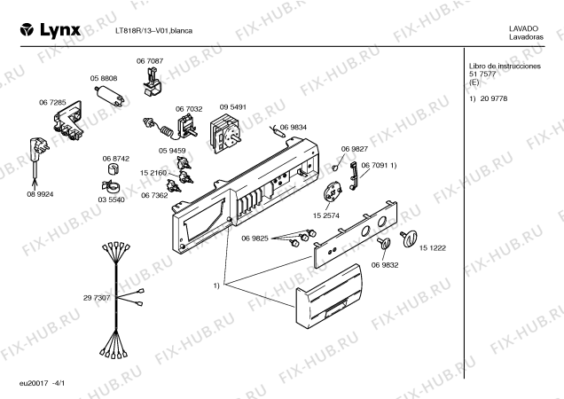 Схема №2 LT818R с изображением Кабель для стиралки Bosch 00297307