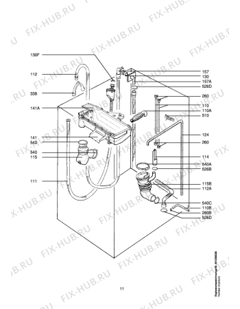 Взрыв-схема стиральной машины Aeg LAVR2550F - Схема узла Hydraulic System 272