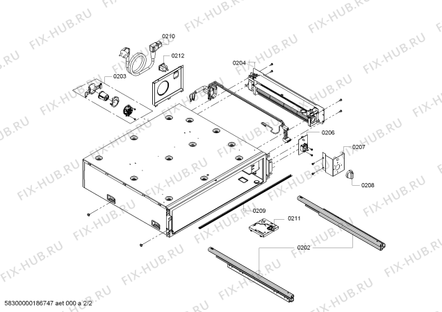 Схема №1 HSC140P51W с изображением Ванна для электропечи Bosch 00772686