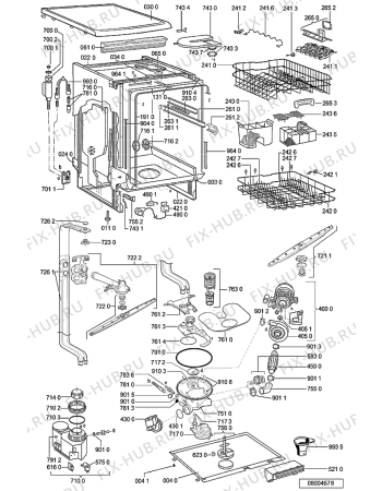 Схема №1 ADP 6830/5 WHM с изображением Блок управления для электропосудомоечной машины Whirlpool 481221479846