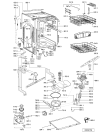 Схема №1 ADG 642/1 WH с изображением Сенсорная панель для электропосудомоечной машины Whirlpool 481245372681