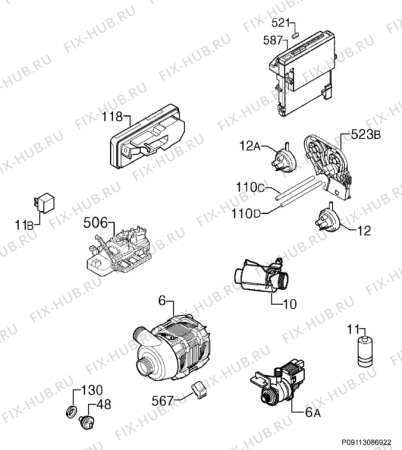 Взрыв-схема посудомоечной машины Kuppersbusch IGV6504.0-CN - Схема узла Electrical equipment 268