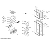 Схема №1 KDV42X40 с изображением Дверь морозильной камеры для холодильника Bosch 00689585