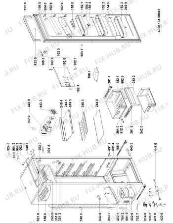 Схема №1 KRMB 1810 с изображением Поверхность для холодильника Whirlpool 481010484951