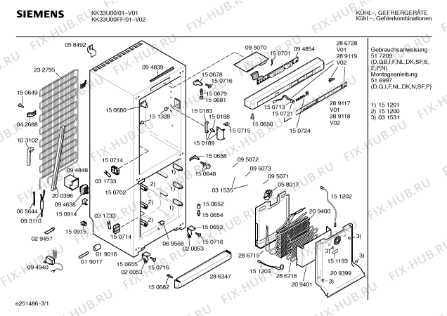 Схема №2 KK33U00FF с изображением Панель для холодильной камеры Siemens 00289118