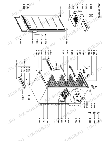 Схема №1 GKMC 2448/2 с изображением Дверца для холодильной камеры Whirlpool 481944268919